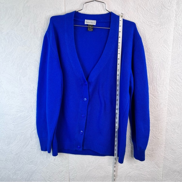 Marisa Baroni Royal Blue Wool Blend Sweater Cardigan Size Small - Picture 4 of 8